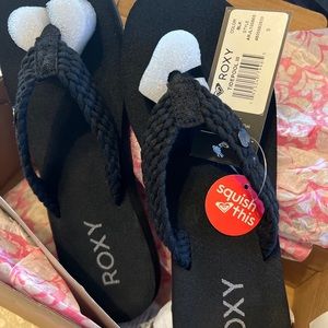 Roxy Tidepool Black Size 9 Flip Flop New in Box